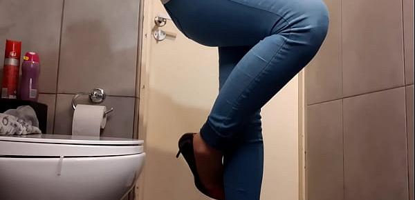  Compilation of Wetting my Jeans and pouring out from my High Heels and Pants